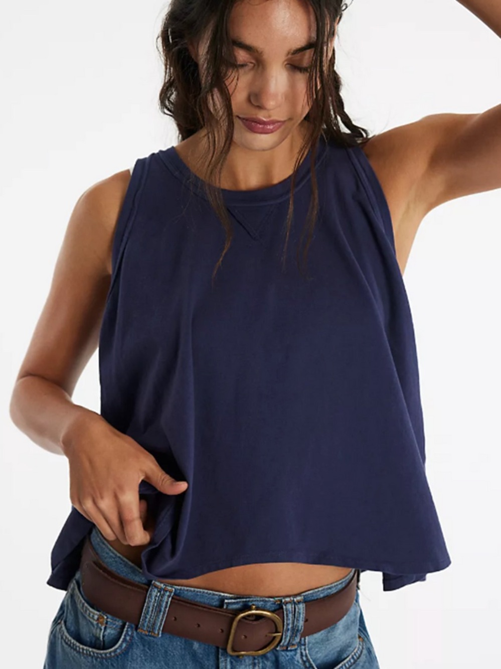 Free People Hialeah Tee - Deep Seas Navy